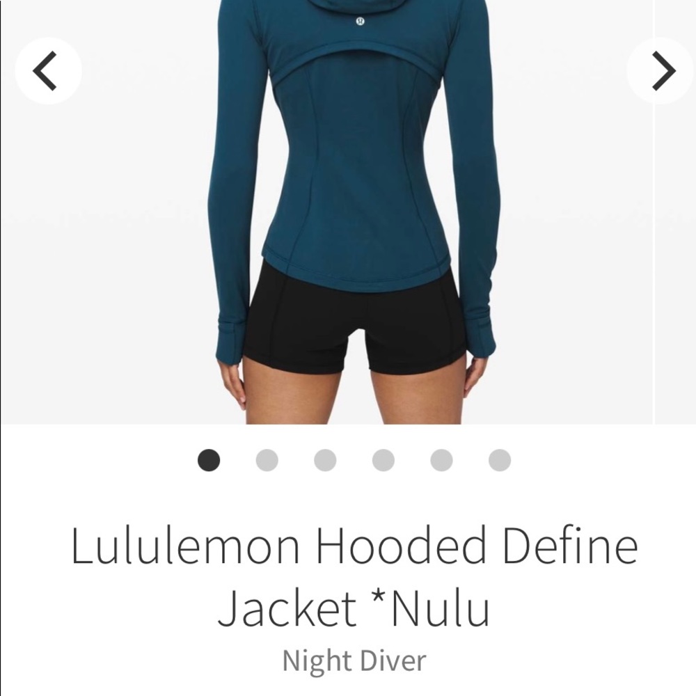 Lululemon hooded define jacket in night diver, reserved for @barrebabe408